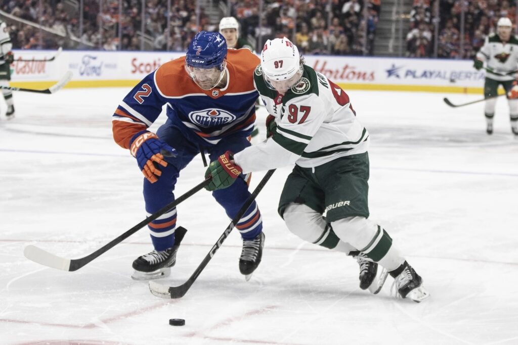 Kirils Kaprizovs un Evans Bušārs, Minesotas "Wild" un Edmontonas "Oilers", hokejazinas.com