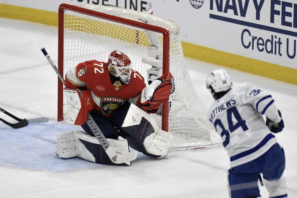 Sergejs Bobrovskis un Ostons Metjūzs, Floridas "Panthers" un Toronto "Maple Leafs", hokejazinas.com
