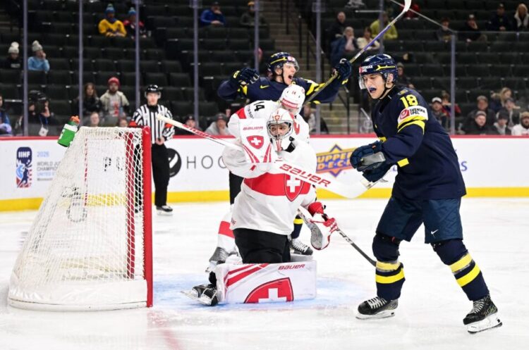 Zviedrijas U-20 - Šveices U-20, hokejazinas.com