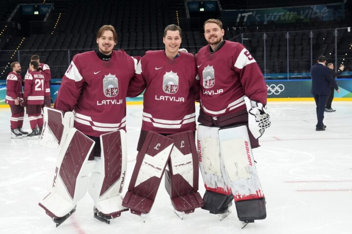 Artūrs Šilovs, Elvis Merzļikins un Kristers Gudļevskis