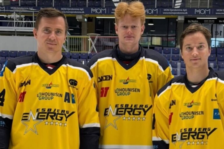 Artūrs Kulda, Elvis Laškovs, Edvards Bergmanis, Esbjergas "Energy", hokejazinas.com